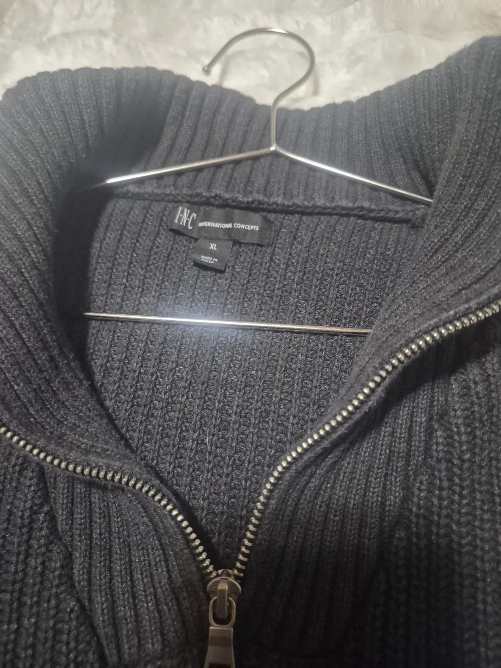International Concepts Quarter Zip Pullover Sweater